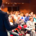 Speaker at Business Conference and Presentation. Audience at the conference hall.